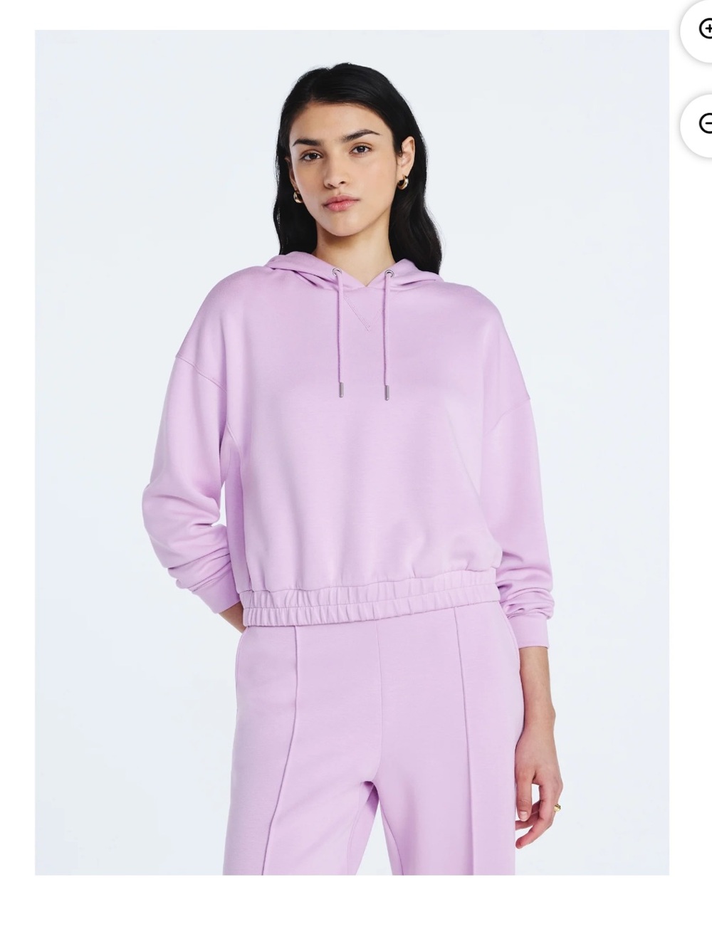 Everyday Lilac Cropped Hoodie - Women's Sweatshirt